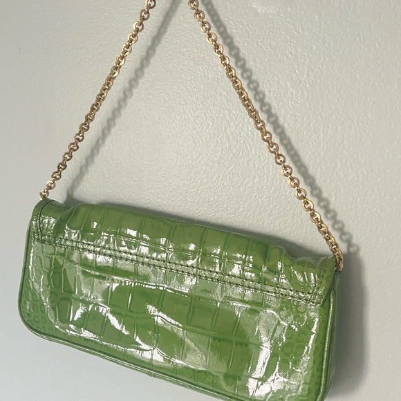 Authentic Italian leather green shoulder bag - Picture 5 of 5